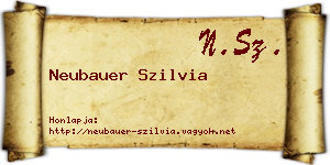 Neubauer Szilvia névjegykártya