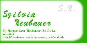 szilvia neubauer business card